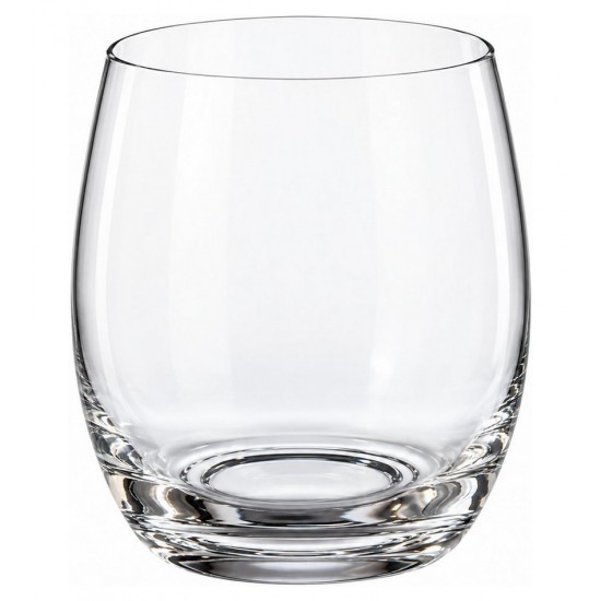 Jogo 6 Copos Baixos 410ml Bohemia Mergus Cristal Ecológico